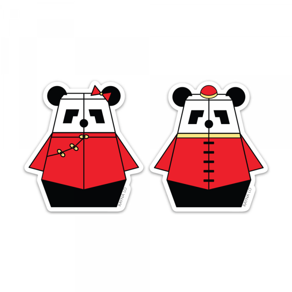 Mr & Mrs Pandabot Sticker Set by Rayna Lo