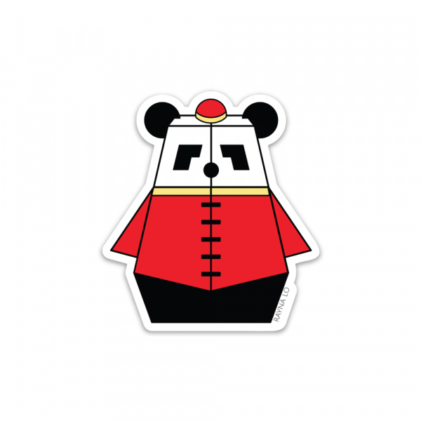 Mr. Pandabot Sticker by Rayna Lo