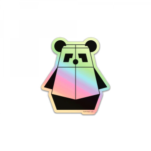 Pandabot Holographic sticker by Rayna Lo