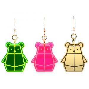 Bear Mindful Earrings by Rayna Lo in Collaboration with And Studio