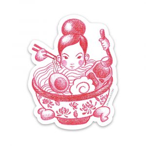 Ramen Girl Sticker by Rayna Lo