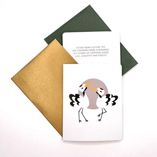 Lucky Cranes Greeting Card by Rayna Lo