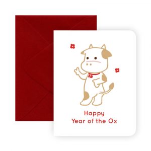 Year of the Ox Lucky Greeting Card by Rayna Lo