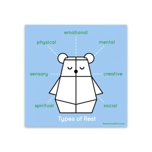 Bear Mindful Types of Rest sticker by Rayna Lo