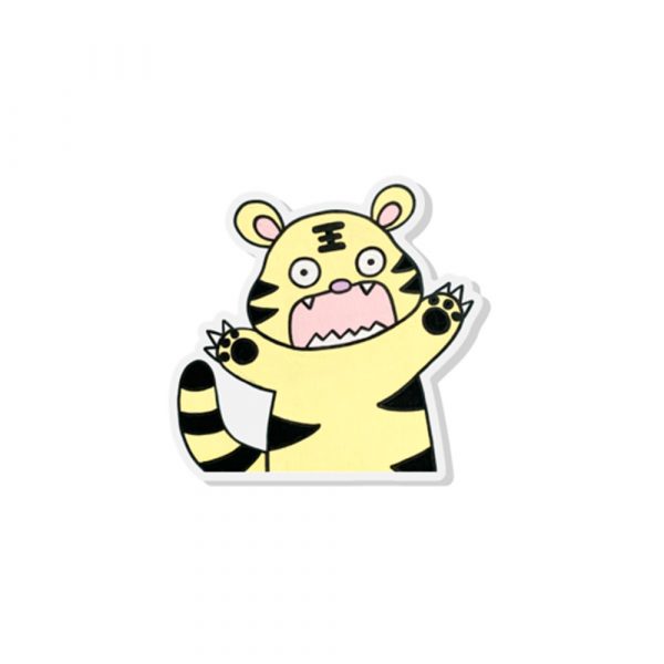 Cabbage the Tiger acrylic pin by Rayna Lo