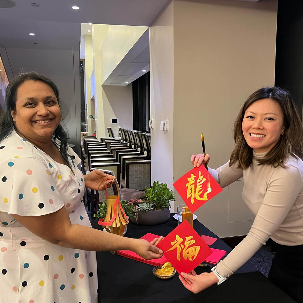 Rayna Lo Chinese Calligraphy Workshop at Bain Capital